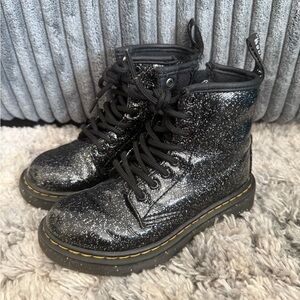 Dr Martens Black Cosmic Glitter Boots